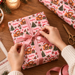 Personalized Highland Cow Christmas Tree Wrapping Paper with Name Christmas Gift for Family Friends 7