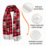 Écharpe personnalisée sur le thème de Noël, avec un personnage de dessin animé représentant votre animal de compagnie, son nom et un pompon – Accessoire d'hiver, cadeau de Noël idéal pour les propriétaires d'animaux de compagnie 7