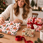 Personalized Highland Cow Christmas Tree Wrapping Paper with Name Christmas Gift for Family Friends 6