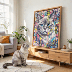 Láminas personalizadas en lienzo con fotos de mascotas y grafitis urbanos, con nombre incluido. Decoración para el hogar. Regalo ideal para fiestas de mascotas, cumpleaños o inauguraciones de casa, para los dueños de mascotas. 4