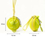 Petit sac de rangement personanlisé avec nom sur le breloque - Porte-clés en forme de balle sport - Cadeau pour les amateurs de sport de balle 13