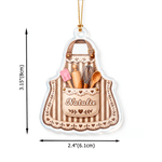 Personalized Kitchen Ware Apron Acrylic Ornament with Name Home Decor Christmas Gift for Baker Chef Family
