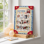Personalised Playful Circus Theme Photos Canvas Prints with Baby Information Nursery First Birthday Party Decor Gift for New Parents 5