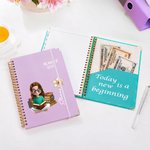 Personalized Birth Flower Cartoon Character 2027 Planner A5 Notebook with Name and Weekly Monthly Planner Pages Daily Use Birthday Gift for Friend