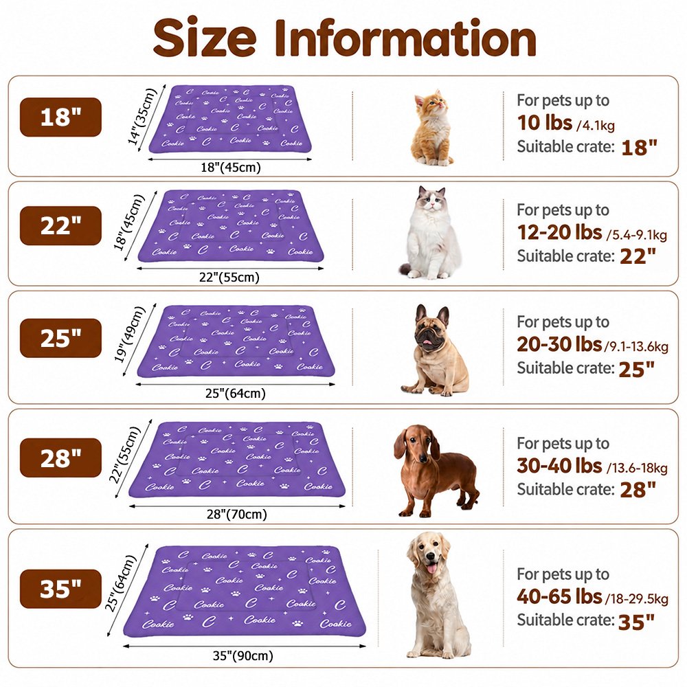Personalised Colourful Word Cloud Soft Warm Pet Bed Mat with Name Initial and Number Birthday Christmas Gift for Pet Lovers Friends 8
