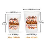 Personalised Turkey Pumpkin Maple Leaf 12 oz 16 oz Plastic Party Cups with Family Name and Year Thanksgiving Friendsgiving Gift for Family Friends 8