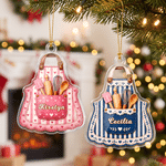 Personalized Kitchen Ware Apron Acrylic Ornament with Name Home Decor Christmas Gift for Baker Chef Family