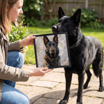 Personalized Oil Painting Style Pet Photo Canvas Prints with Name Home Wall Decor Ship from USA Birthday Gift for Pet Owners Lovers 3