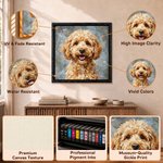 Personalized Oil Painting Style Pet Photo Canvas Prints with Name Home Wall Decor Ship from USA Birthday Gift for Pet Owners Lovers 10