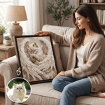 Personalized Angel Wing Style Pet Photo Canvas Prints with Name Home Wall Decor Memorial Gift for Pet Owners 6