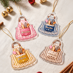 Personalized Kitchen Ware Apron Acrylic Ornament with Name Home Decor Christmas Gift for Baker Chef Family