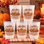 Personalised Turkey Pumpkin Maple Leaf 12 oz 16 oz Plastic Party Cups with Family Name and Year Thanksgiving Friendsgiving Gift for Family Friends 3