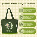 Bolso tote de pana personalizado con inicial y nombre, estilo diamante y gran capacidad - Regalo de cumpleaños para mujeres y niñas 8