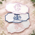 Personalized Embroidered Initial Wedding Bouquet Wrap with Wedding Date and 1 Piece Pearl Pin Bridal Bouquet Decor Wedding Gift for Bride