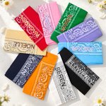 Personalized Bohemian Style Soft 100% Cotton Bandana Scarf with Embroidered Name Daily Wear Christmas Birthday Gift for Pet Owners 2