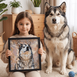 Personalized Oil Painting Style Pet Photo Canvas Prints with Name Home Wall Decor Ship from USA Birthday Gift for Pet Owners Lovers 5