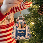Personalized Kitchen Ware Apron Acrylic Ornament with Name Home Decor Christmas Gift for Baker Chef Family