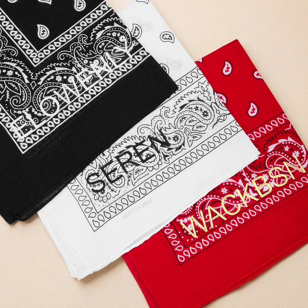 Personalized Bohemian Style Soft 100% Cotton Bandana Scarf with Embroidered Name Daily Wear Christmas Birthday Gift for Pet Owners 5