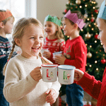 Tazza smaltata personalizzata con motivo natalizio a forma di orsetto, 12 oz, con nome e iniziale – Regalo per uso quotidiano o per feste natalizie, per bambini, ragazzi e bambine, anche più piccoli 3