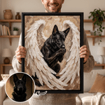 Personalized Angel Wing Style Pet Photo Canvas Prints with Name Home Wall Decor Memorial Gift for Pet Owners 3