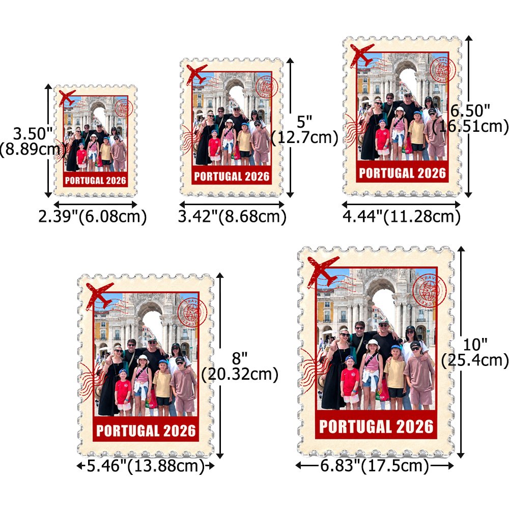 Aimant de réfrigérateur personnalisé avec photo de voyage et texte – Cadeau de Noël ou d'anniversaire pour la famille et les amis 7