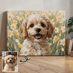 Tableaux sur toile personnalisés, réalistes, à l'huile, représentant des photos d'animaux de compagnie ou des motifs floraux – Décoration d'intérieur, cadeaux pour les fêtes d'animaux de compagnie, les anniversaires ou les pendaisons de crémaillère, destinés aux propriétaires d'animaux de compagnie 1