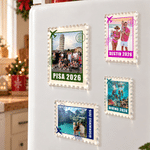 Aimant de réfrigérateur personnalisé avec photo de voyage et texte – Cadeau de Noël ou d'anniversaire pour la famille et les amis 2
