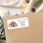 Personalized Watercolor House Portrait Return Address Labels with Title Daily Use Housewarming Gift for Family Friends 2