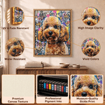 Láminas personalizadas en lienzo con fotos de mascotas y grafitis urbanos, con nombre incluido. Decoración para el hogar. Regalo ideal para fiestas de mascotas, cumpleaños o inauguraciones de casa, para los dueños de mascotas. 9
