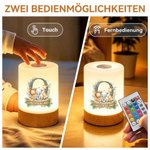 Personalisiertes Waldtier LED Nachtlicht | mit Wunschnamen & Initiale | Kinder Nachttischlampe | Geschenk zur Geburt für Kinder & Baby 9