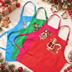 Personalized 3D-Style Art Cartoon Photo Kid Baking Apron Chef Hat Set with Name and Pocket Kitchen Accessory Daily Use Birthday Gift for Children