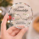 Personalised Best Friends Birth Flower Glass Ornament with Name Tree Decoration Christmas Gift for Best Friend 6