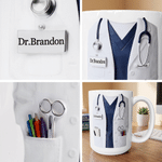 Personalised Medical Lab Coat Stethoscope Ceramic Mug with Name Graduation Office Birthday Gift for Doctor Nurse Student 5