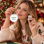 Personalized Fashion Mahjong with Mah Girls Christmas Ornament with Name and Year Home Decor Christmas Gift for Mahjong Lover Player