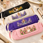 Sac de rangement portable pour tige chauffante, personnalisé avec une fleur de naissance et un personnage de dessin animé, avec prénom – Accessoires de voyage – Cadeau de Noël pour femme 2