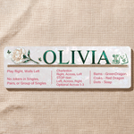 Personalized Birth Flower Butterfly Mahjong Line Reader with Name Mahjong Group Game Night Gift for Mahjong Lovers