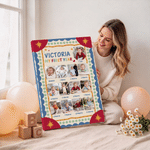 Personalised Playful Circus Theme Photos Canvas Prints with Baby Information Nursery First Birthday Party Decor Gift for New Parents 2