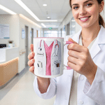 Personalised Medical Lab Coat Stethoscope Ceramic Mug with Name Graduation Office Birthday Gift for Doctor Nurse Student 6