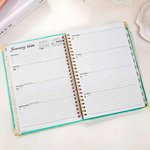 Personalized Birth Flower Cartoon Character 2027 Planner A5 Notebook with Name and Weekly Monthly Planner Pages Daily Use Birthday Gift for Friend