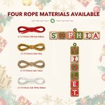 Adorno de madera personalizado con efecto 3D, con nombre en forma de galleta de jengibre, horizontal o vertical, para decorar el árbol de Navidad; regalo navideño para la familia, los niños y los amigos 7