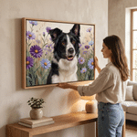 Tableaux sur toile personnalisés, réalistes, à l'huile, représentant des photos d'animaux de compagnie ou des motifs floraux – Décoration d'intérieur, cadeaux pour les fêtes d'animaux de compagnie, les anniversaires ou les pendaisons de crémaillère, destinés aux propriétaires d'animaux de compagnie 5