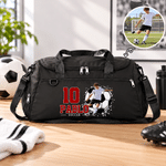 Gepersonaliseerde fotoballensport-reistas met grote inhoud, waterdicht, met naam en nummer – verjaardagscadeau voor tieners die van sport houden 1