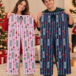 Pantalones de pijama navideños a rayas con adorno personalizado de reno para el árbol de Navidad y nombre: regalo de Navidad para hombres, mujeres, niños y amigos 4