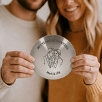 Personalised Engraving Line Art Couple Photo Tally Mark Jewellery Dish with Names Anniversary Birthday Gift for Couples Newlyweds 3