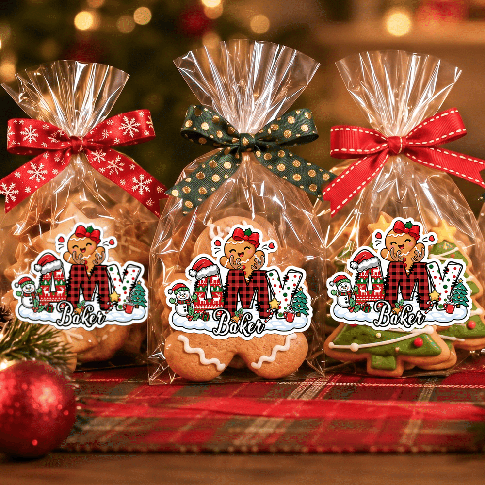Personalised Christmas Theme Stickers Labels with Name Gift Decor Christmas Party Gift for Kids Family Friends 5