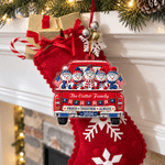 Personalized America 250th Anniversary Red Pickup Truck Acrylic Christmas Ornament with 2-16 Names and Family Name Christmas Holiday Gift for Family
