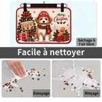 Tapis d'alimentation pour animaux personnalisé avec portrait et nom - Cadeau de Noël pour les amoureux d'aniamux de compagnie 10