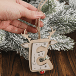 Personalised Red Nose Reindeer Letter Wooden Christmas Tree Ornament with Name Festive Christmas Gift for Family Kids 3