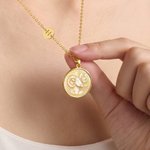 Personalised Pearl-Effect Constellation Pendant Necklace with Initial Charm Daily Wear Birthday Gift for Women Friends 4