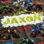 Personalised Dinosaur Lorry Excavator Race Car Soft Throw Blanket with Name Home Decor Birthday Christmas Gift for Boys Dinosaur Lovers 5